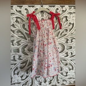 Edgehill Collection Red and White Floral Kids Dress
